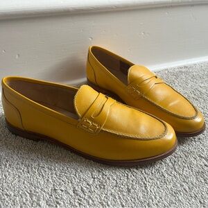 J Crew Women’s Yellow Leather Loafers